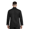 Bluza kucharska czarna na zatrzaski długi rękaw lamówka biała roz.3XL